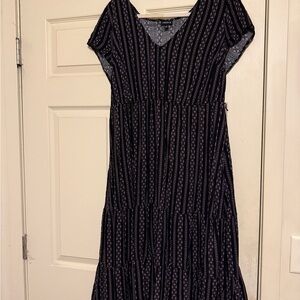 Torrid Midi Challis Tiered Skater Dress Size 1XL